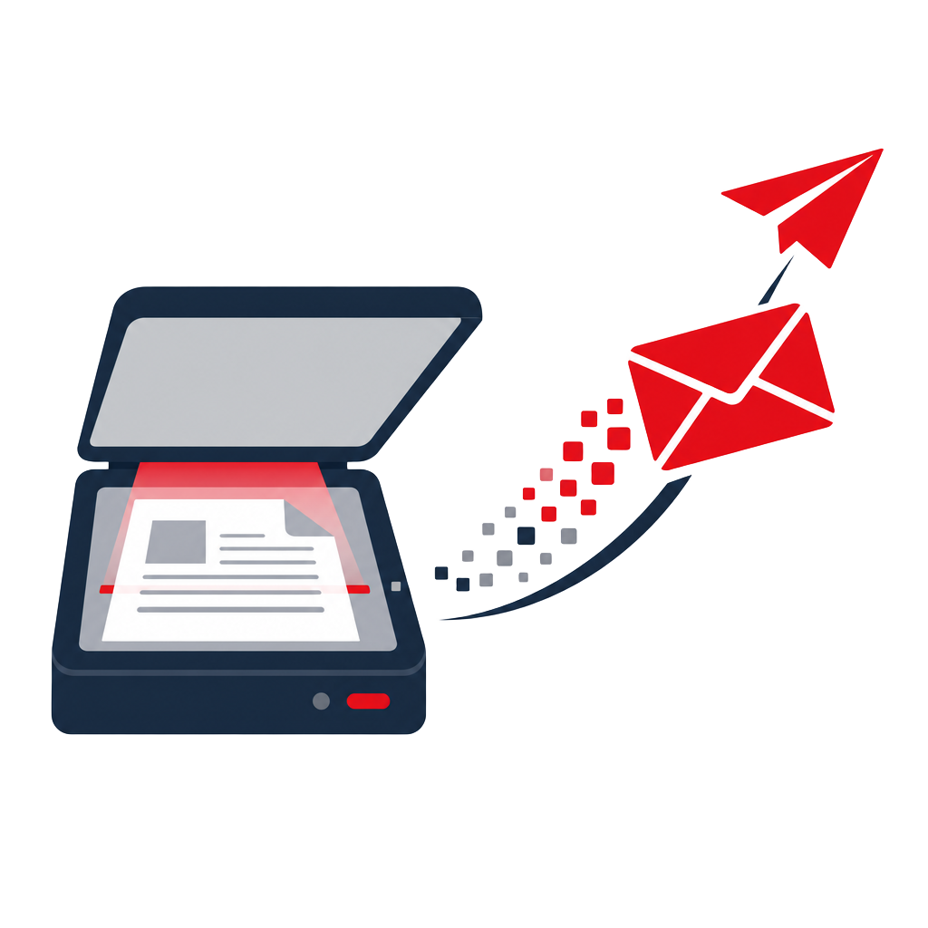 Scanning a document and emailing it
